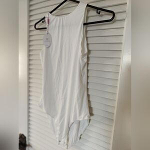 Avidlove NWT Women's White Snap Closure Bodysuit Size Large
